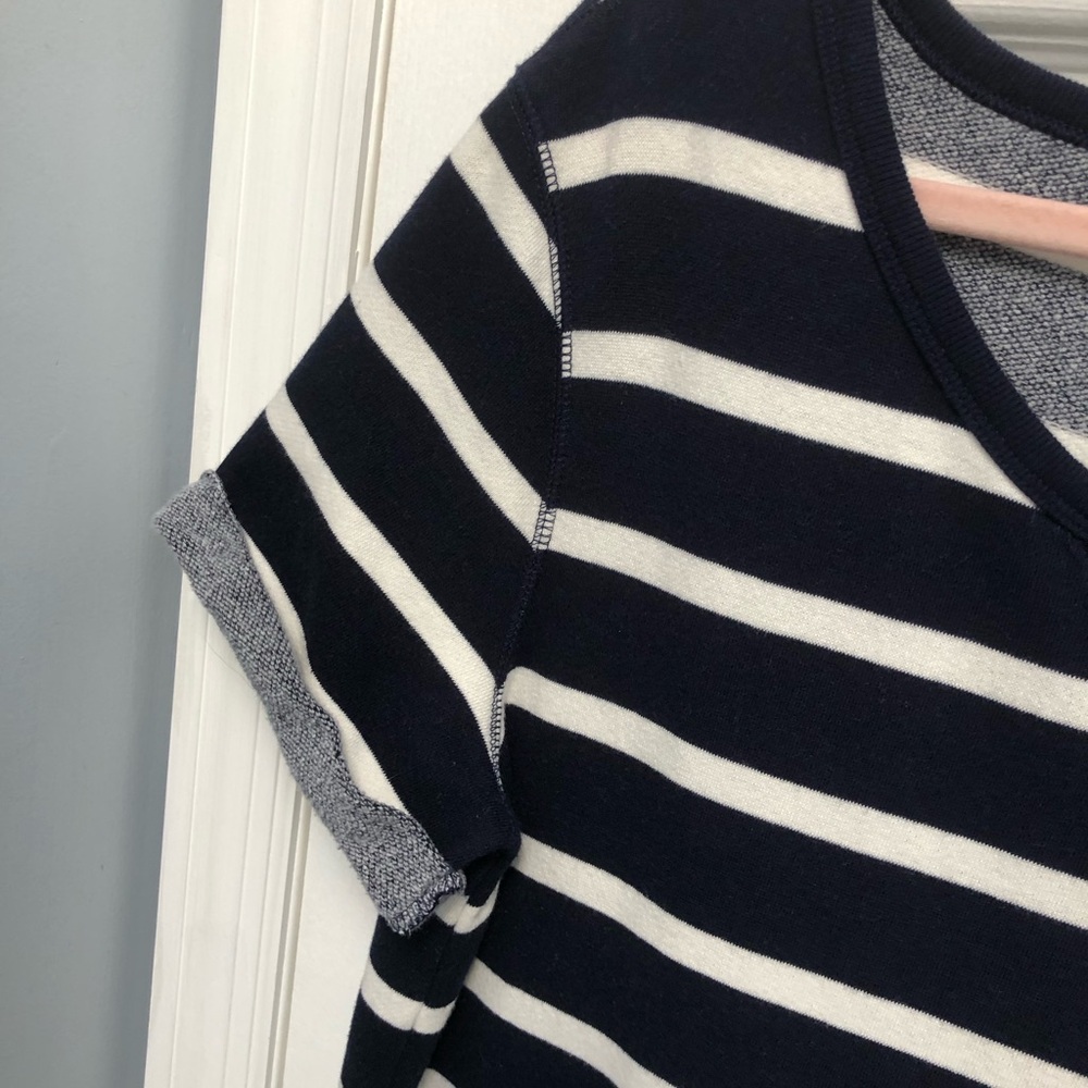 Gap Dress Nautical Mariner Navy White Stripe pockets Short Sleeve Preppy Large - Picture 4 of 15